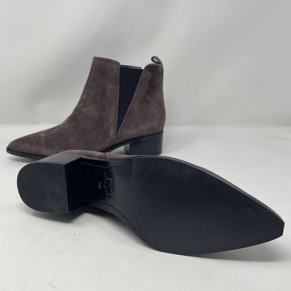 Marc Fisher Yale Chelsea Booties 7 Brown Leather Suede Pointed Toe Pull On - Picture 4 of 9